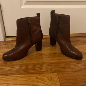 Cole Haan Cognac Leather Heeled Ankle Boot 7.5